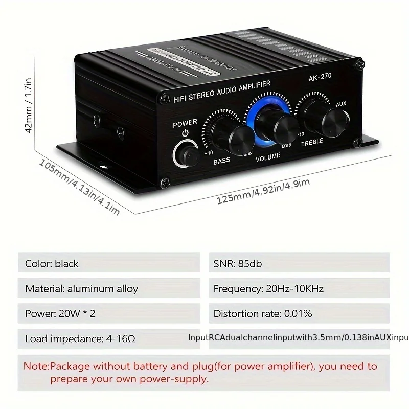 AK-270 Mini Amplificatore di P - Audio Home Cinema recensione e prezzo